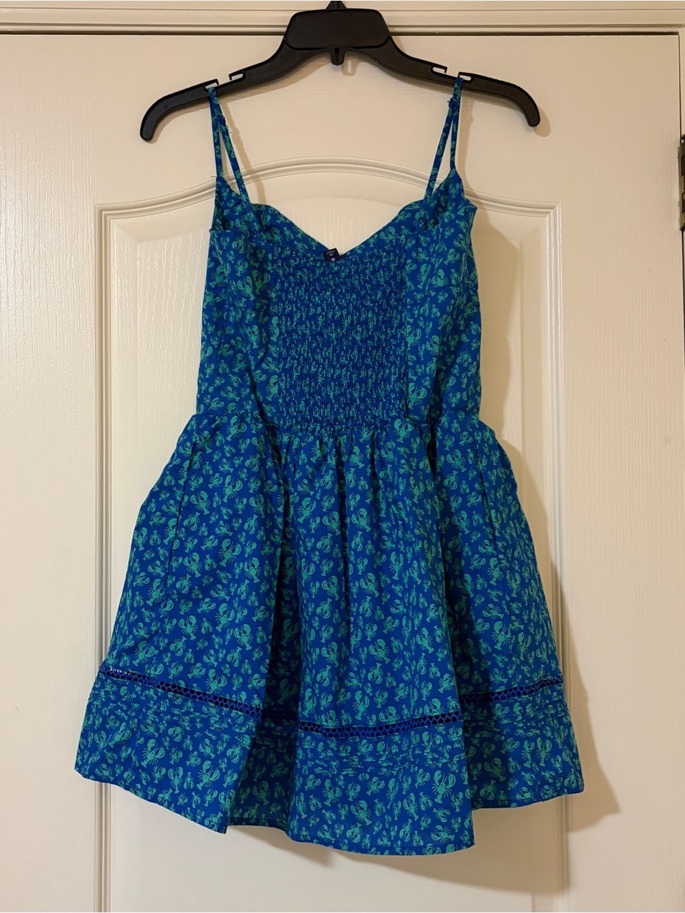 Blue Floral Spaghetti-Strap Women’s Dress - Picture 2 of 10